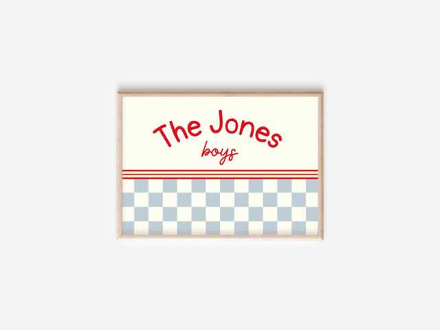 Personalised Brothers Prints For Boys Bedroom, Nursery Or Playroom - Unframed - image 1