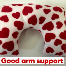 Mastectomy Pillow Red Hearts Cuddle Fleece Long Post Surgery Recovery Pocket & Gel Pk Hug Cushion Double Gift Top - thumbnail 3