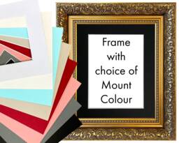 Ornate Dahlia Gold Photo Frame With Mount - thumbnail 1