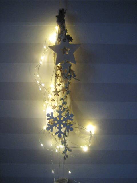 Reusable Led Winter Window Decoration With Timer, Door Wreath, Battery-Operated Decoration, Wall Christmas Wreath - image 1