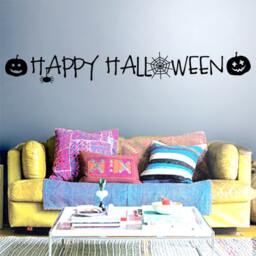 Halloween Wall Decal, Happy Sticker, Pumpkins Decal For Office Home Decor - thumbnail 2