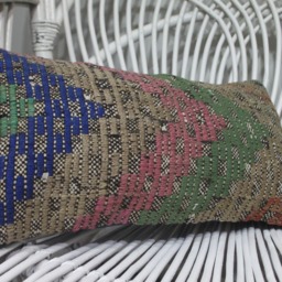 Chic Pillow Covers 10x20 Kilim Lumbar Handmade Copridivano Throw Cover Embroidered Rectangular Sofa 104 - thumbnail 3