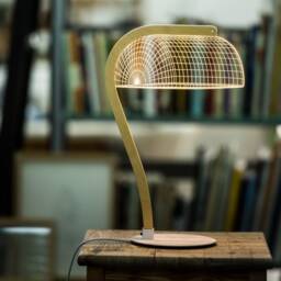 The Original Banki Optical Illusion Table Lamp, Banker Lamp, Modern Table Desk Office Wood & Metal, Stylish Lamp - thumbnail 3