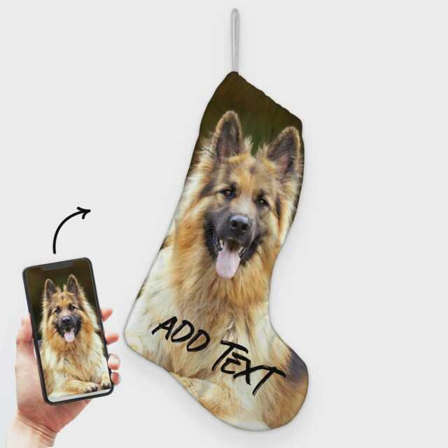 Create Your Own - Festive Personalised Text & Photo Christmas Stocking - image 1