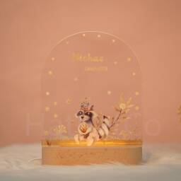 Personalized Baby Night Light Animal Nursery Decor, Custom Name Gift - thumbnail 2