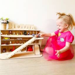 Montessori Toys For Baby Gift Wooden Puzzle Play House Car Garage Storage Toddler Educational Learning Waldorf Kids - thumbnail 4