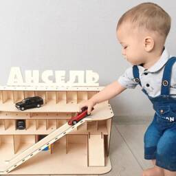 Montessori Toys For Baby Gift Wooden Puzzle Play House Car Garage Storage Toddler Educational Learning Waldorf Kids - thumbnail 2