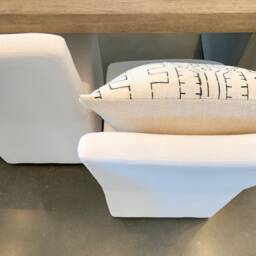 White Mud Cloth Pillow Cover, Tribal Lumbar - thumbnail 2