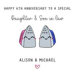 Daughter & Son in Law 6Th Wedding Anniversary Candle Gift Iron W - thumbnail 4