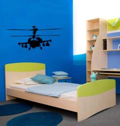 Wall Vinyl Sticker Decal Art Design Russian Attack Helicopter Silhouette Boy Nursery Room Room Nice Picture Decor Hall Chu855