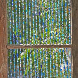 Unique Home D??cor, Beaded Curtains in Shadows Of Blue Turquoise Green & Transparent - thumbnail 2
