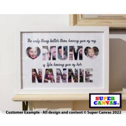 Mum Nana Grandma Personalised Photo Word Art Framed Family Print Handmade Gift For Mummy Nanna Birthday Mothers Day - thumbnail 3