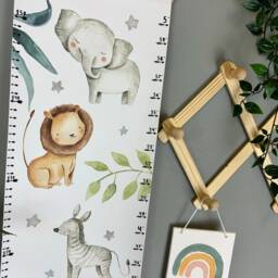 Personalised Safari Height Chart, Jungle Nursery Decor, Growth Chart Ruler, Baby Birthday Gift, Kids Room Wall Art - thumbnail 2