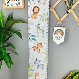 Personalised Safari Height Chart, Jungle Nursery Decor, Growth Chart Ruler, Baby Birthday Gift, Kids Room Wall Art - thumbnail 3