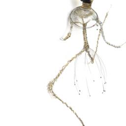 Ballet Dancer Polymer Clay, Wire, Metal Mesh Sculpture Ooak/Abstract Modern Art - thumbnail 3