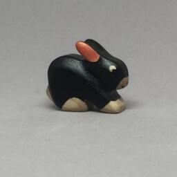Toy Rabbit + Bunny Wooden Black+White Colourful Standing Easter Bunny Size 4, 5 X 8, 5 2, 0 cm - Bxhxs Approx. 25, 5 G - thumbnail 4