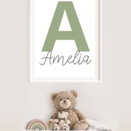 Girls Nursery Print, Boys Prints, Wall Art, Bedroom Personalised Name Prints - thumbnail 3