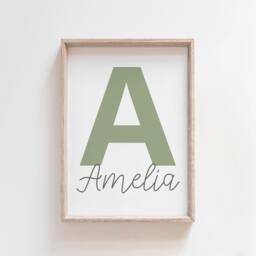 Girls Nursery Print, Boys Prints, Wall Art, Bedroom Personalised Name Prints - thumbnail 1