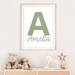 Girls Nursery Print, Boys Prints, Wall Art, Bedroom Personalised Name Prints - thumbnail 2