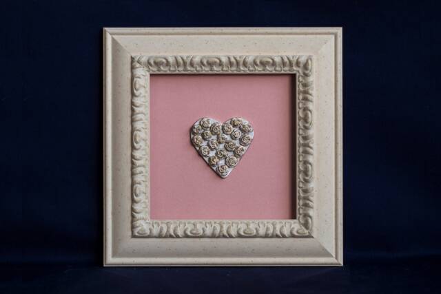 Pink Heart Frame Picture Art Decor From The Love - image 1