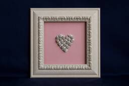 Pink Heart Frame Picture Art Decor From The Love