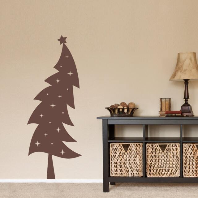 Christmas Tree Vinyl Decal Holiday Wall Decor - image 1
