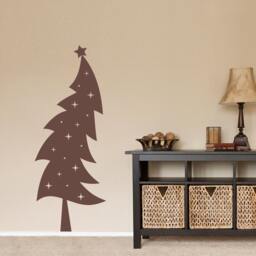 Christmas Tree Vinyl Decal Holiday Wall Decor - thumbnail 1