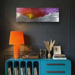 Modern Abstract Metal Wall Art, Silver Valley, Indoor Outdoor
