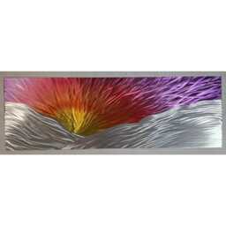 Modern Abstract Metal Wall Art, Silver Valley, Indoor Outdoor - thumbnail 4