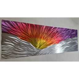 Modern Abstract Metal Wall Art, Silver Valley, Indoor Outdoor - thumbnail 3