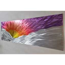 Modern Abstract Metal Wall Art, Silver Valley, Indoor Outdoor - thumbnail 2