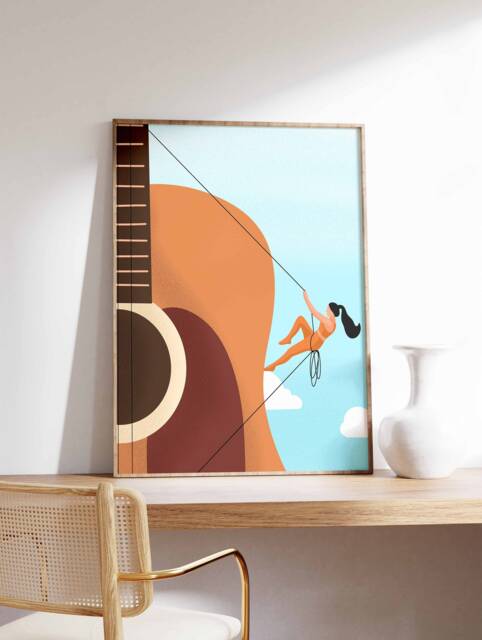Music Print, Poster, Retro Gift, Wall Art, Gift For Lover, Musician, Vintage Art - image 1