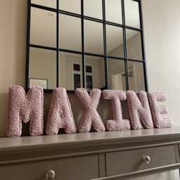Boucl?? Fabric Letter - New Baby Gift Cushion Name Sign Made By Anna Fabric Letter Personalised Initial - thumbnail 3