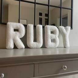 Boucl?? Fabric Letter - New Baby Gift Cushion Name Sign Made By Anna Fabric Letter Personalised Initial - thumbnail 2