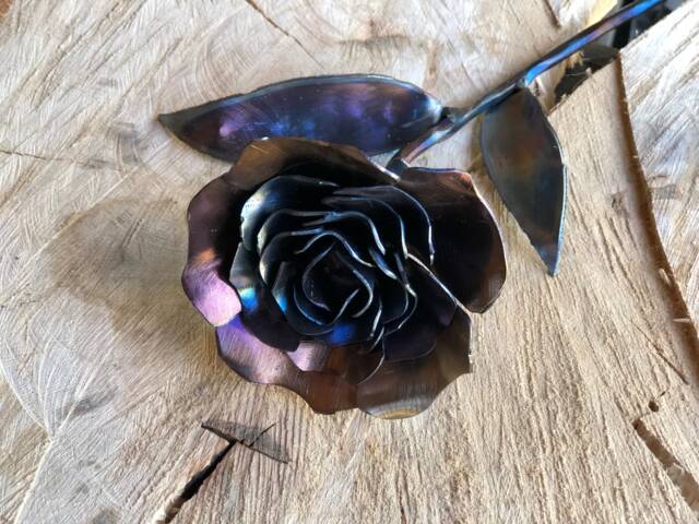 Handmade Steel Rose, Metal Wall Art, Mother's Day Gift - image 1