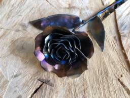 Handmade Steel Rose, Metal Wall Art, Mother's Day Gift - thumbnail 1
