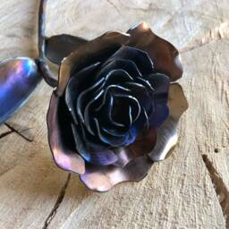 Handmade Steel Rose, Metal Wall Art, Mother's Day Gift - thumbnail 2