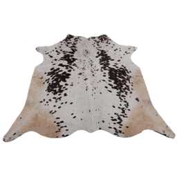 Black & White Cowhide Rug Modern Hair-On Leather Accent - 28x58 Inches - thumbnail 1