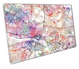 Glasgow Street Map Art Print Watercolor City Names Wall Decor For Home & Office - thumbnail 1