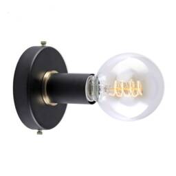 Minimal Single Wall Sconce - Black Surface Mount Ceiling Light Industrial Modern Fixture For Bedroom, Bathroom Vanity, Hallway & Kitchen - thumbnail 3