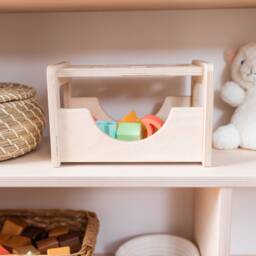 Wooden Shape Sorter - Montessori Inspired Sorting Toy For Toddlers Wood & Silicone - thumbnail 3