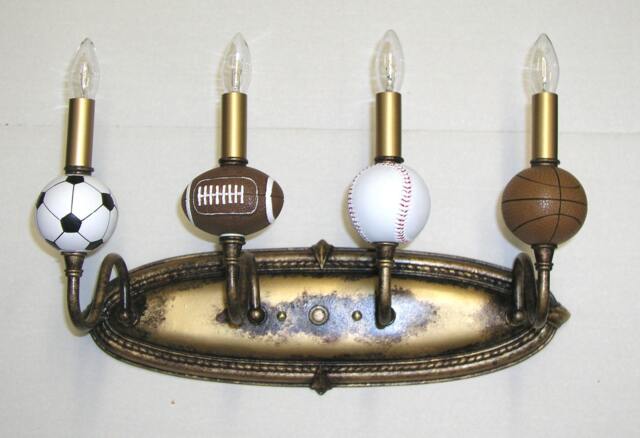 Boys Sports Bathroom Vanity Light Or Bathbar Custom Made To Order Sconce, Light - image 1
