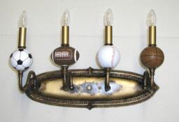 Boys Sports Bathroom Vanity Light Or Bathbar Custom Made To Order Sconce, Light