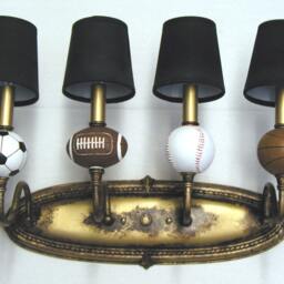 Boys Sports Bathroom Vanity Light Or Bathbar Custom Made To Order Sconce, Light - thumbnail 3