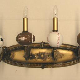 Boys Sports Bathroom Vanity Light Or Bathbar Custom Made To Order Sconce, Light - thumbnail 2
