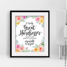 Hairdresser Gift, Hair Salon Decor - Wall Art Printable Gifts, Lovely Appreciation Quote For The Dresser You Print 40358 - thumbnail 3