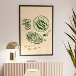 This Is The Place Kitchen Art Print, Green Gallery, Dining Room Wall Art, Dinner Party Poster, Trendy Gallery Print - thumbnail 3