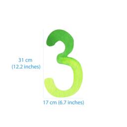 Watercolor Numbers 1-10 Wall Decals Rainbow Kids Room Decor - thumbnail 3