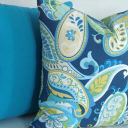 Coastal Paisley Pillow Cover - Caribbean Blue, Aqua, Turquoise - thumbnail 3