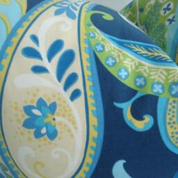 Coastal Paisley Pillow Cover - Caribbean Blue, Aqua, Turquoise - thumbnail 4